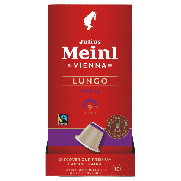 קפסולות מתכלות עם לונגו פיירטרייד !תערובת לאספרסו ארוך!